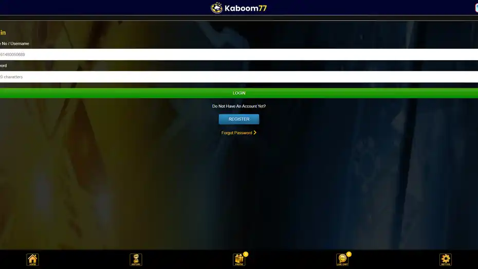 Kaboom77 Login